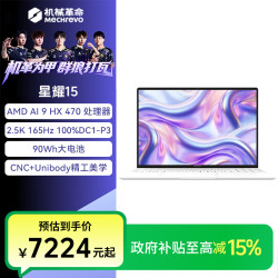 机械革命 星耀15 AI9 HX 470 轻薄办公笔记本电脑