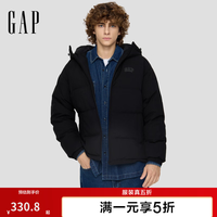 Gap 男装秋季款logo宽松连帽泡芙羽绒服