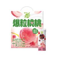 真果粒 蒙牛 白桃树莓味含乳饮料 笑脸包 240g×10包×2箱