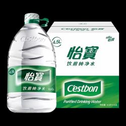 怡宝 4.5L*4桶饮用纯净水深度净化口感清润冲泡奶粉沏茶煲汤大桶水