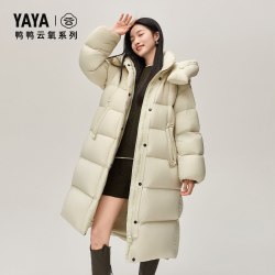 鸭鸭羽绒服 鸭鸭YAYA羽绒服女冬季新款2026长款连帽宽松气质加厚宽松鸭绒外套