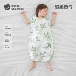 贝肽斯 婴儿背心睡袋夏季薄款纱布幼儿童宝宝无袖睡衣防踢被子神器