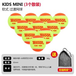 天龙 儿童专用网球训练过渡减压网球红球海绵球绿点球mid橙球mini