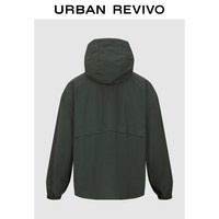 URBAN REVIVO UUV160013 连帽多口袋夹克 灰绿 S