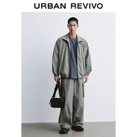 URBAN REVIVO UUY160006 休闲立领插袋松紧下摆夹克