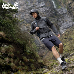 Jack Wolfskin TURBULENCE男士户外高领防风软壳夹克外套A66004 深灰色/6350 S