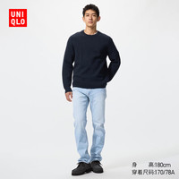 优衣库 修身直筒牛仔裤/水洗产品男装丹宁牛仔裤482856 485679 482856新降价