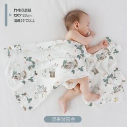Griny 婴儿纱布被子夏季薄款新生儿用品襁褓包巾初生抱被宝宝盖毯