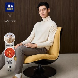 海澜之家 男高领100%纯羊毛衫