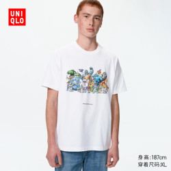 优衣库 Dragon Quest UT/短袖T恤男装女装印花483744 00 白色 M