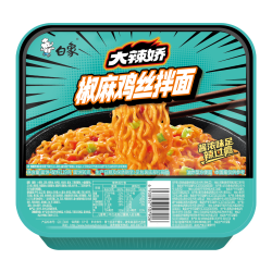 白象 方便面泡面拌面 拌乐多椒麻鸡丝拌面119g*12盒整箱