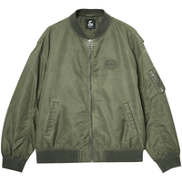 JACK&JONES 225357016 E05 复古棒球服牛仔夹克 深绿色 L