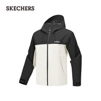 斯凯奇（Skechers）男士三合一冲锋衣户外休闲外套P425M136 棉花糖白/0074 L