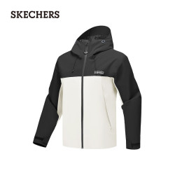 斯凯奇（Skechers）男士三合一冲锋衣户外休闲外套P425M136 棉花糖白/0074 L