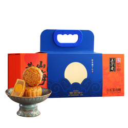 五芳斋 月饼礼盒 广式蛋黄莲蓉夹心 五芳月明8饼4味 640g
