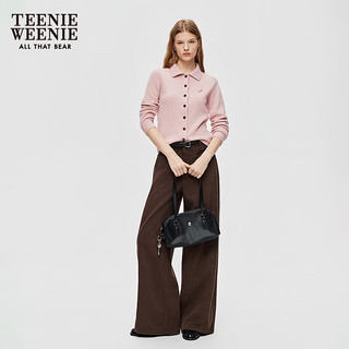 TEENIE WEENIE 简约利落直筒阔腿牛仔裤 棕色 M