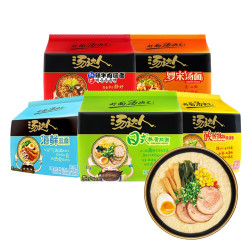 汤达人 方便面日式豚骨拉面酸辣牛肉汤面泡面美食拉面速食面汤 2包