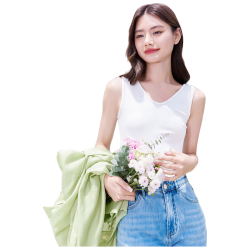 香影 女士吊带背心 白色 均码