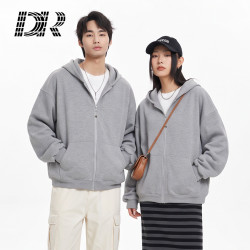 Darry Ring 情侣连帽卫衣男女春秋新款韩系宽松显瘦纯色休闲外套-cby