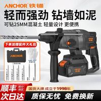 百亿补贴：铁锚 电锤大功率电镐打混凝土两用多功能电锺捶电动工具轻锤冲击钻 裸机