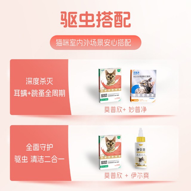移动端：莫普欣 0.4ml；单月装猫咪体内外一体驱虫药滴剂