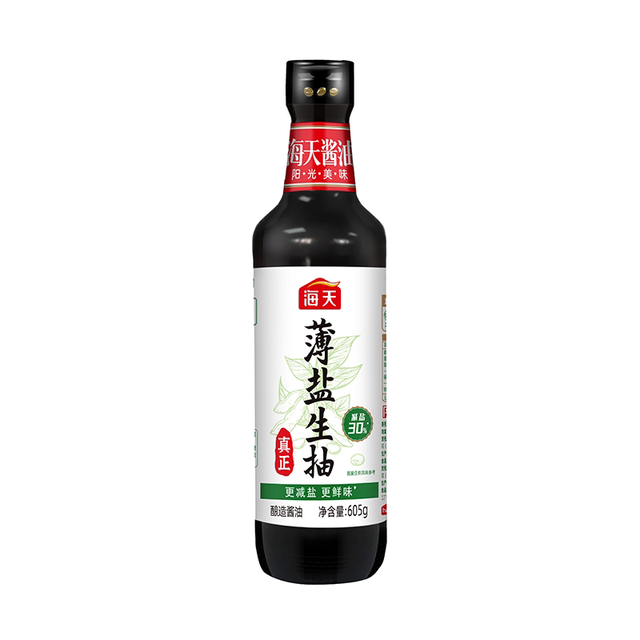 移动端：海天 薄盐生抽605g*2瓶减盐不减鲜家用凉拌点蘸炒菜调味