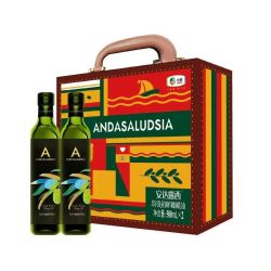 安达露西 特级初榨橄榄油礼盒500ml*2瓶  礼盒装
