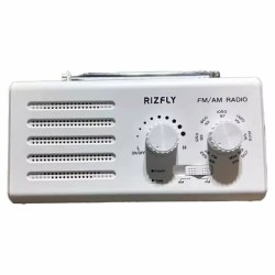 米跃 W906 手提指针式FM/AM两波段收音机插电/5号干电池老人收音机