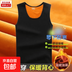 冬新款中老年修身风无袖背心坎肩潮流简约百搭加绒加厚短袖男 黑色-A022加绒马甲 L