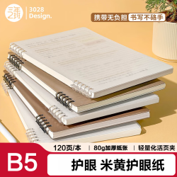 三年二班 B5/60张横线不硌手活页本五孔PP软壳笔记本 横线 黑色