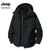 JEEP SPIRIT 吉普 男女款三合一户外防风夹克 幻影黑