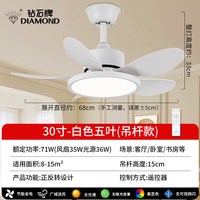 钻石牌 风扇灯2026新款客厅家用电扇灯全光谱护眼一级能效吊扇灯