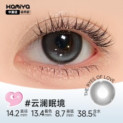 KAMIYA美瞳半年抛自然素颜混血大直径彩色近视隐形眼镜官方旗舰店