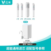 云米 滤芯适用小米净水器400G/600G前后置活性炭PP棉滤芯RO反渗透