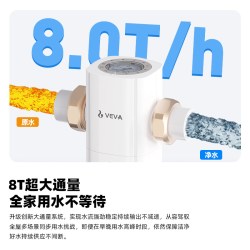 电器 德国veva韦瓦前置过滤器家用半自动反冲洗大流量全屋自来水净水器