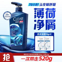 清扬 控油去屑洗发露洗发水500g+小样套装（多版本发）