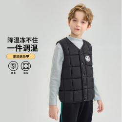 Disney baby 迪士尼宝宝 儿童马甲秋冬款男女童加棉背心保暖舒适上衣冬季校服神器中大童装