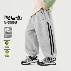 嘟嘟家 儿童裤子秋季男童拼接运动裤女童卫裤宝宝入园裤童装