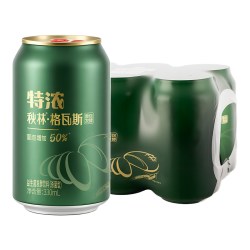 秋林·格瓦斯 秋林里道斯秋林 ·格瓦斯 秋林 ·格瓦斯 液体面包发酵饮品哈尔滨特产0脂肪汽水330ml*6罐