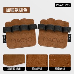 麦克羊 健身手套护掌男单杠器械训练撸铁牛皮助力带防滑护掌防起茧