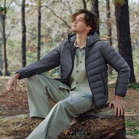 坦博尔 轻薄连帽短款羽绒服 男
