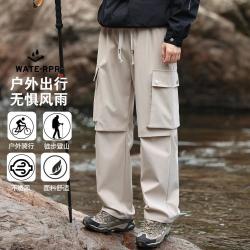 班尼路 美式潮版男式伞兵裤阔腿裤男时尚宽松户外百搭机能风工装运动长裤