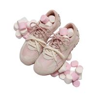 达芙妮 TJ1 内增高3.5cm 桃雾粉色 38码 女式休闲鞋