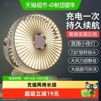 88VIP：Hoswn 小风扇小型桌面便携夹式静音办公室2025床上米宿舍婴儿车充电风扇