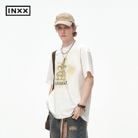 INXX MASTER 250g重磅潮牌短袖T恤男袖冲霄汉数码印花上衣女