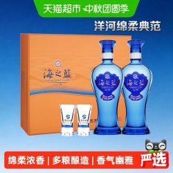 洋河 海之蓝 蓝色经典 42%vol 浓香型白酒 480ml*2瓶 礼盒装