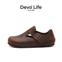 移动端：Devo Life 的的的沃 Devo Life  的的沃 Devo Life   Life Life软木鞋时尚包头全包森女日系复古休闲女鞋66008