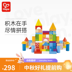 Hape E8477 100粒成长启蒙积木 彩虹套装