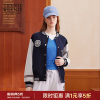 TEENIE WEENIE 小熊女装外套秋季青春活力运动时尚棒球服 藏青色 M