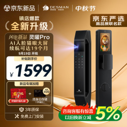 德施曼 灵曜Pro-J30F AI人脸识别 指纹密码锁